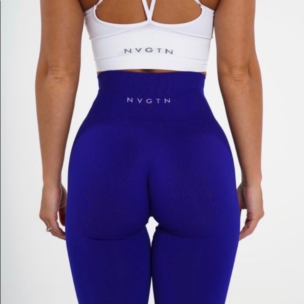 NVGTN Cobalt Blue Seamless Leggings Size Large